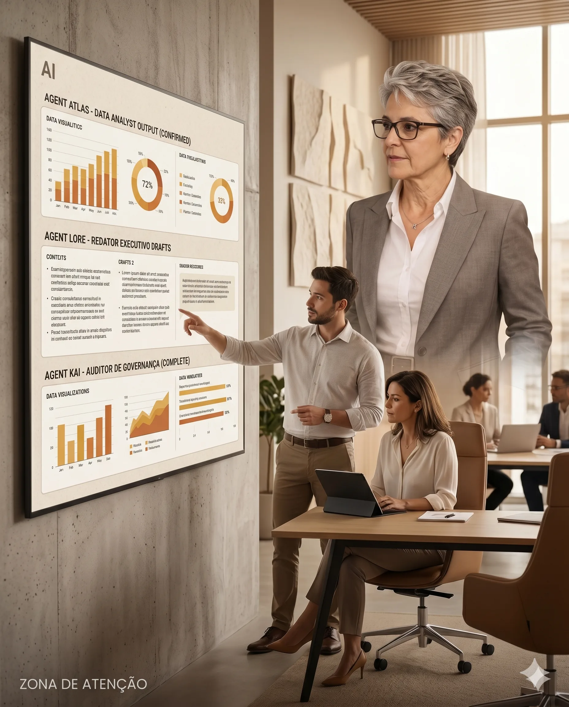 Equipe HAIA em sessão de trabalho executivo